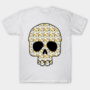 Yellow flower skull T-Shirt